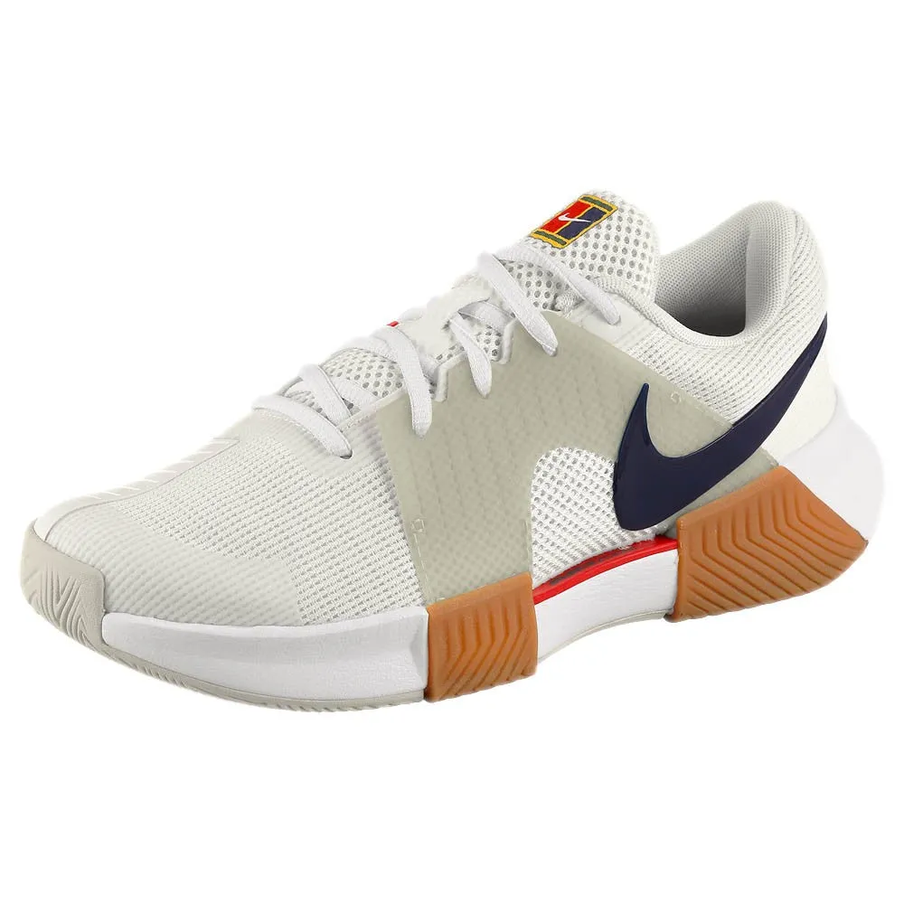Stable Heel Counter Multi Directional Grip Nike Women's Air Zoom GP Challenge 1 - Summit White/Binary Blue