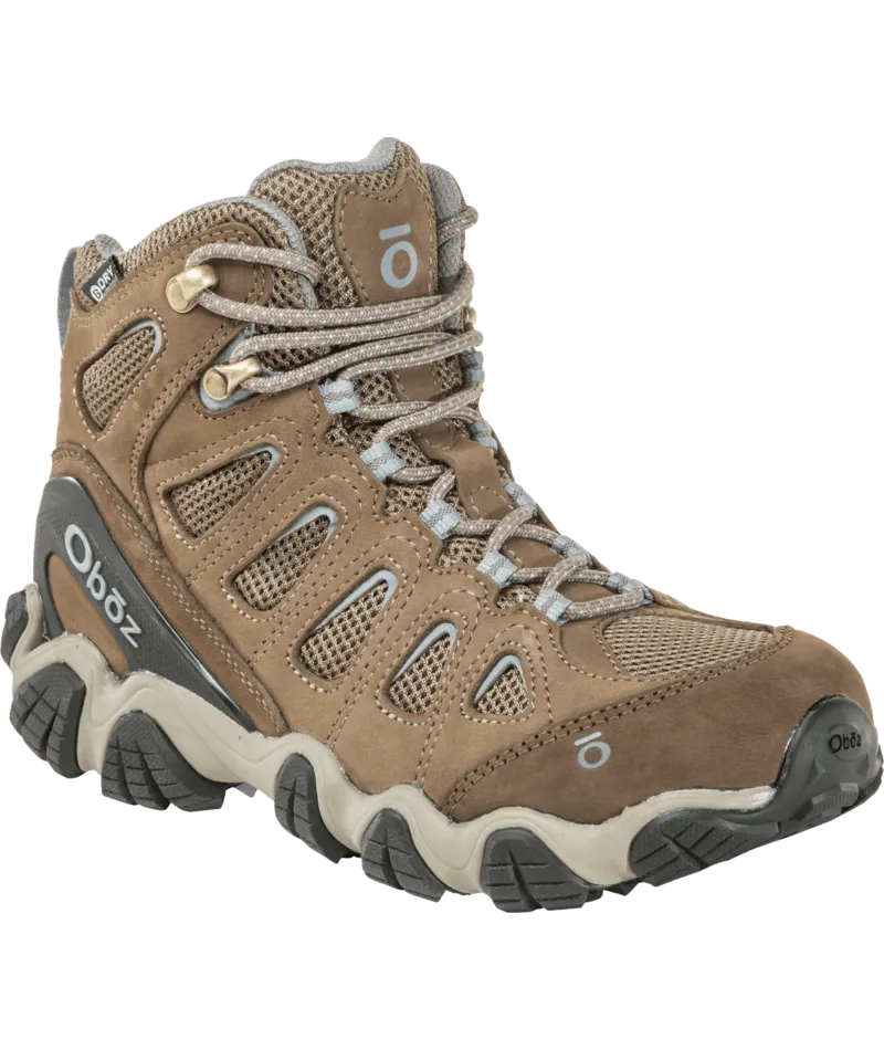 Oboz Women's SAWTOOTH MID BDRY Brindle / Tradewinds Blue Heat Ready Comfort Fit