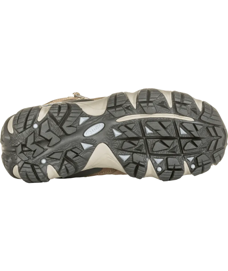 High Altitude Trekking Outdoor Explorer Oboz Women's SAWTOOTH MID BDRY Brindle / Tradewinds Blue
