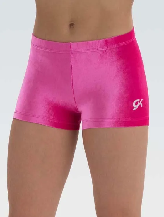 Velvet Micro Mini Workout Shorts Blue Moisture Controlled Lining Fresh Day