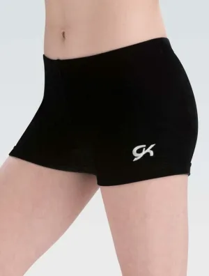 Preppy Style Velvet Micro Mini Workout Shorts Blue