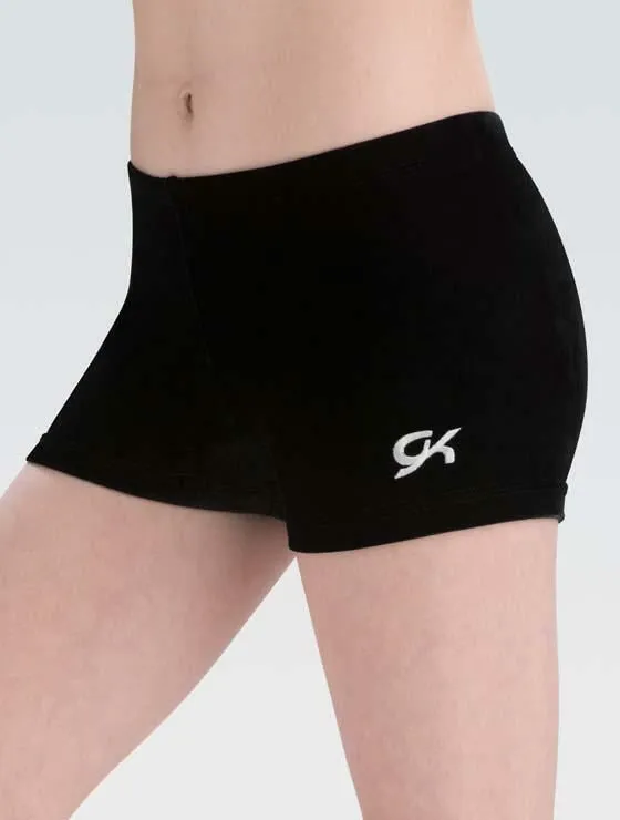 Preppy Style Velvet Micro Mini Workout Shorts Blue