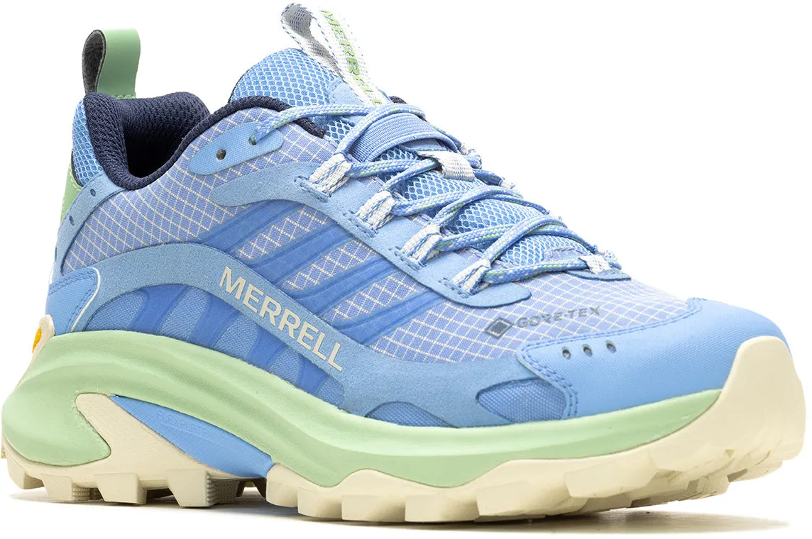 Merrell Moab Speed 2 GORE-TEX Womens Walking Shoes - Blue Arch Support Daily Walk Work