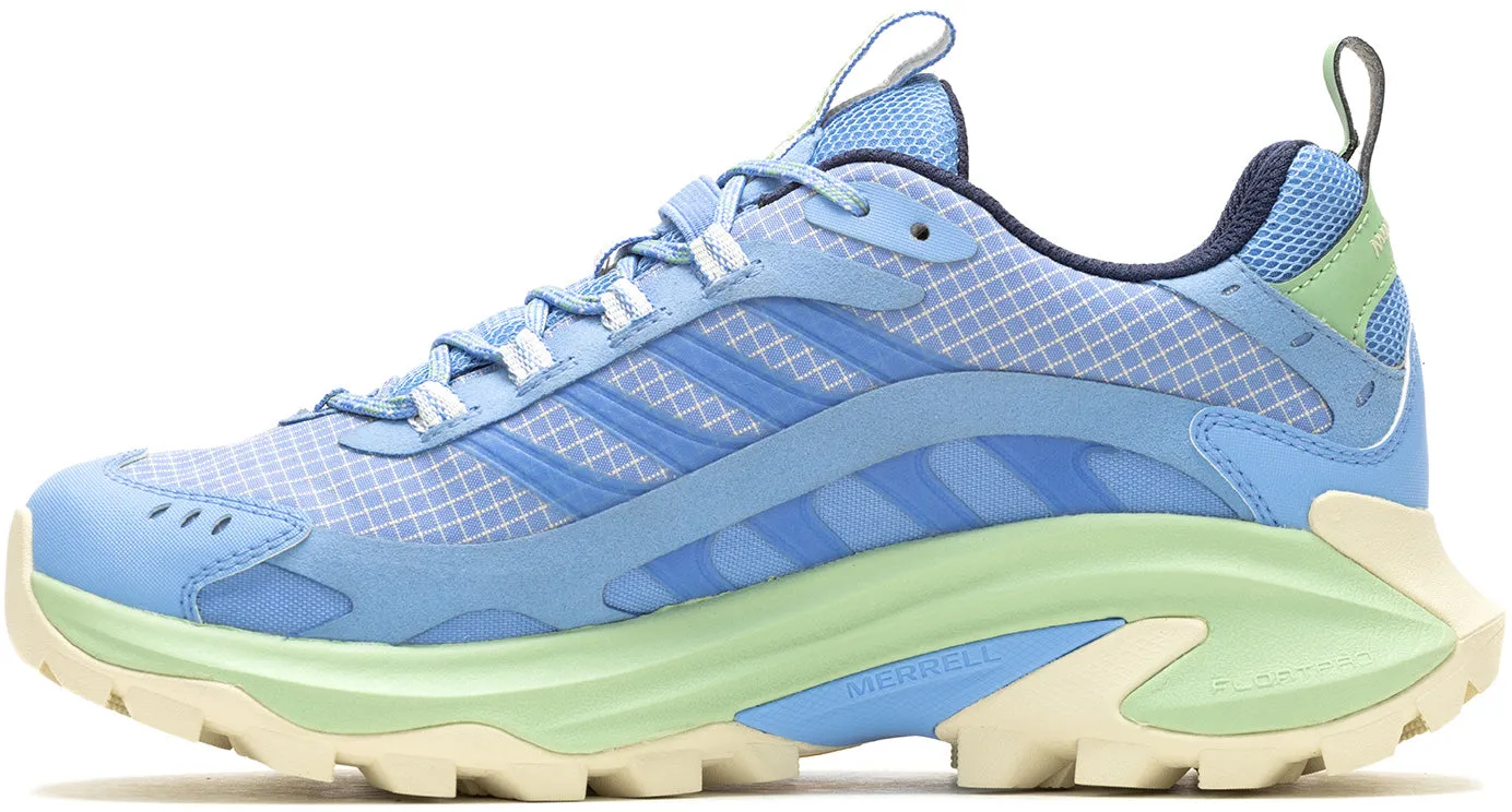 Merrell Moab Speed 2 GORE-TEX Womens Walking Shoes - Blue Flexible Fit City Adventure Dad Pick