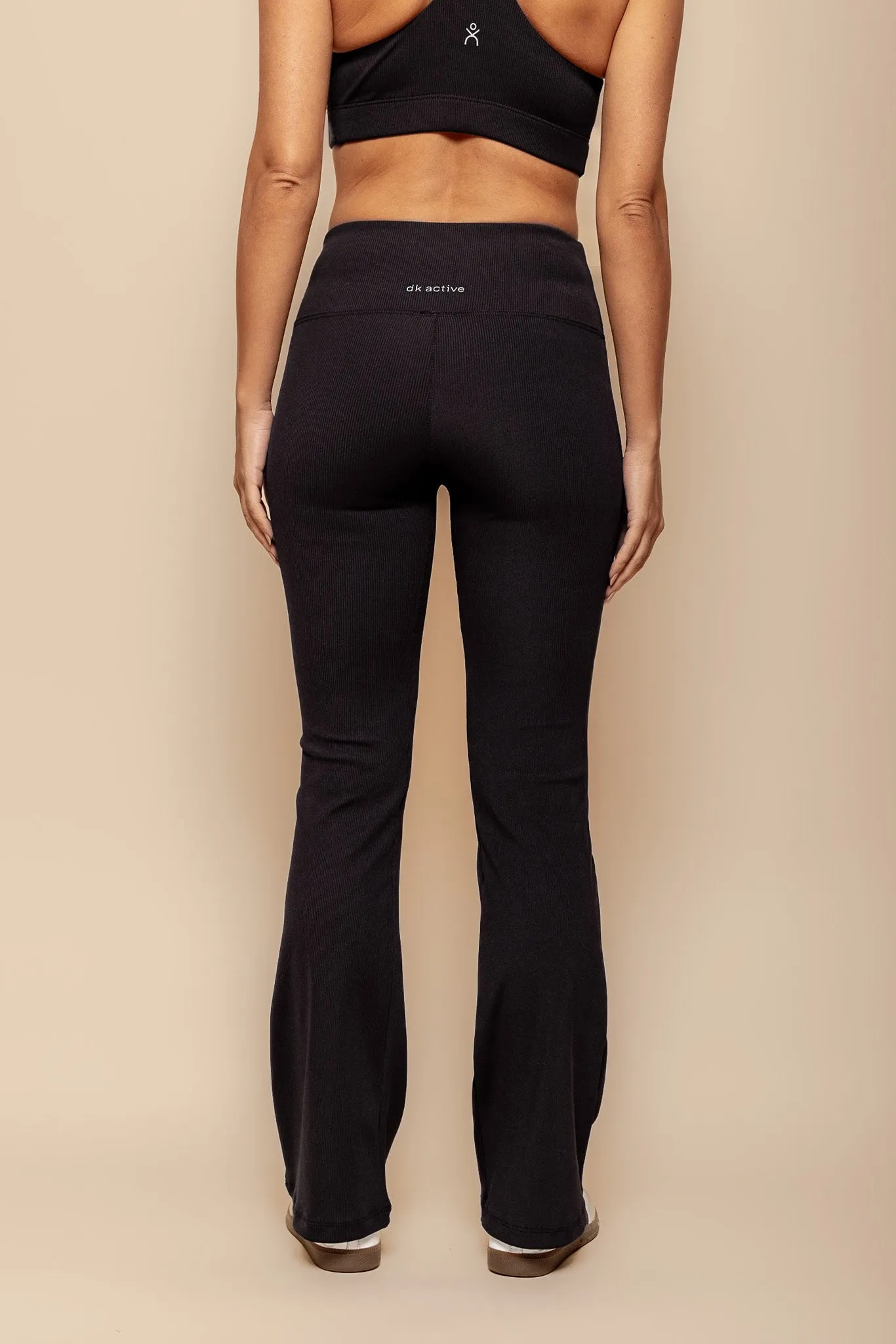 Rib Flare Pant High Waist For Adults Chic Comfort