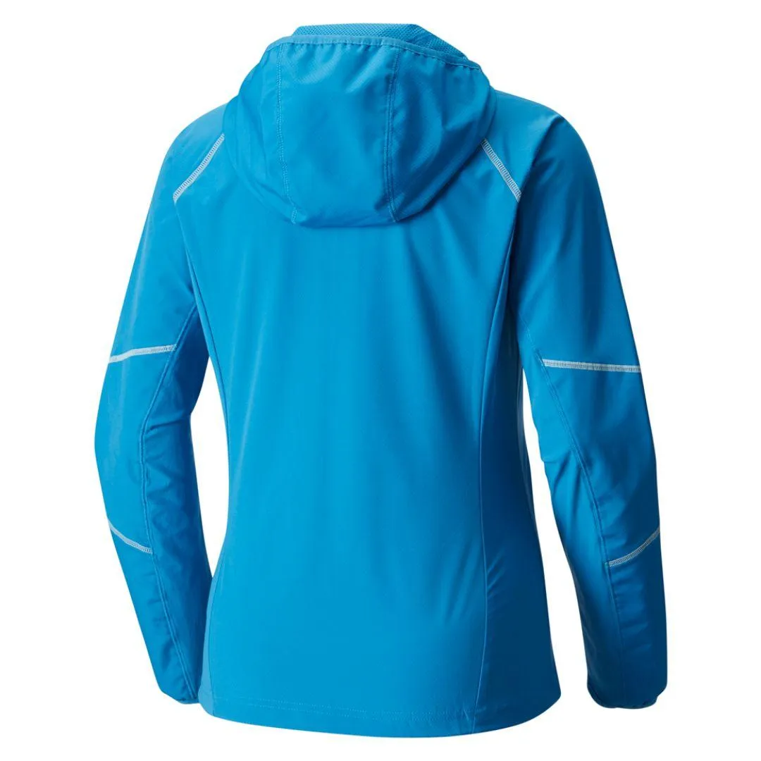 Columbia Women Blue Sweet As Softshell Hoodie Layer game Quick Drying