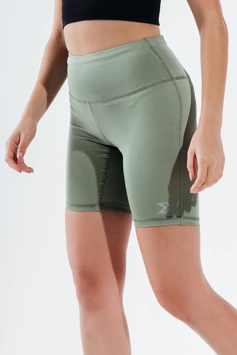 Running Gear Hedge Green Essential Biker Short