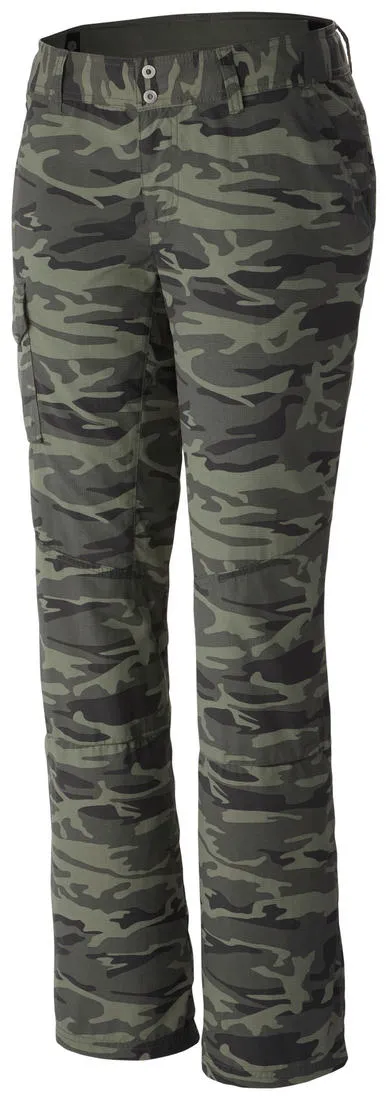 Moisture Wicking Fabric Columbia Women Green Silver Ridge Printed Pant