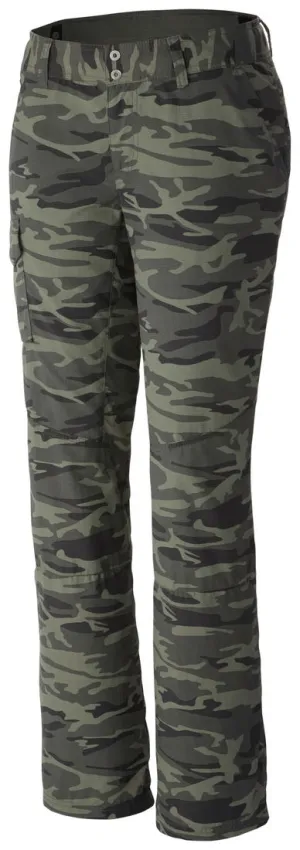 Moisture Wicking Fabric Columbia Women Green Silver Ridge Printed Pant