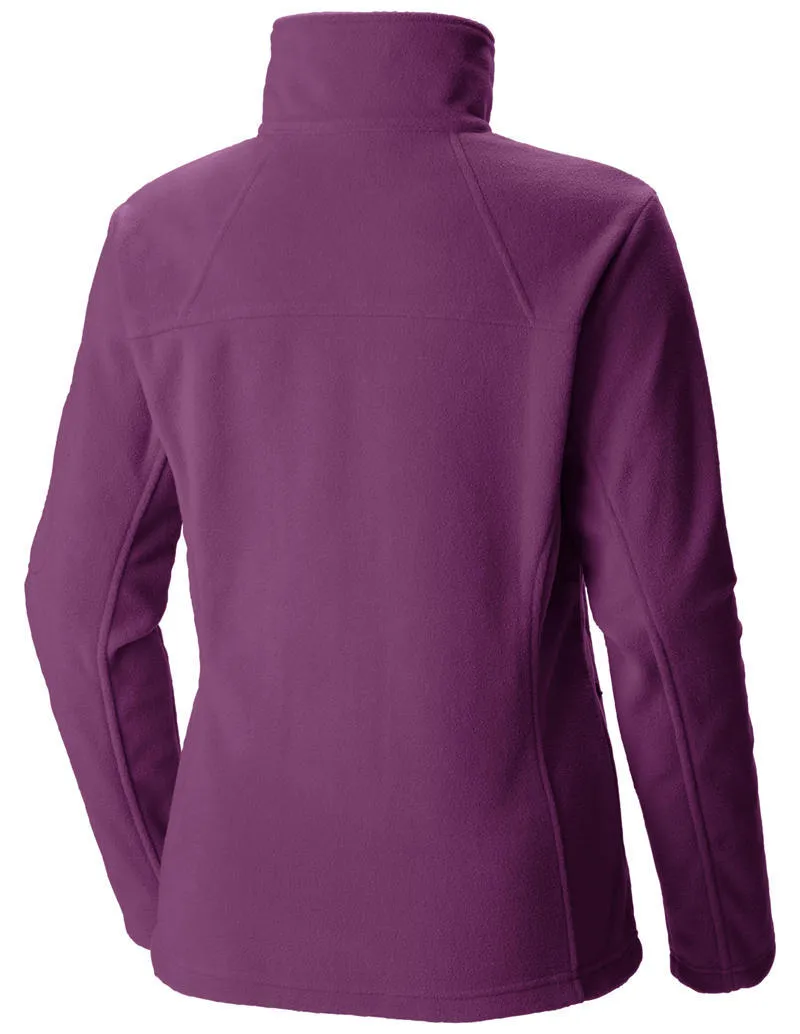 High Collar Design Cozy Shield Columbia Women Purple Fast Trek II Full Zip Fleece Jacket