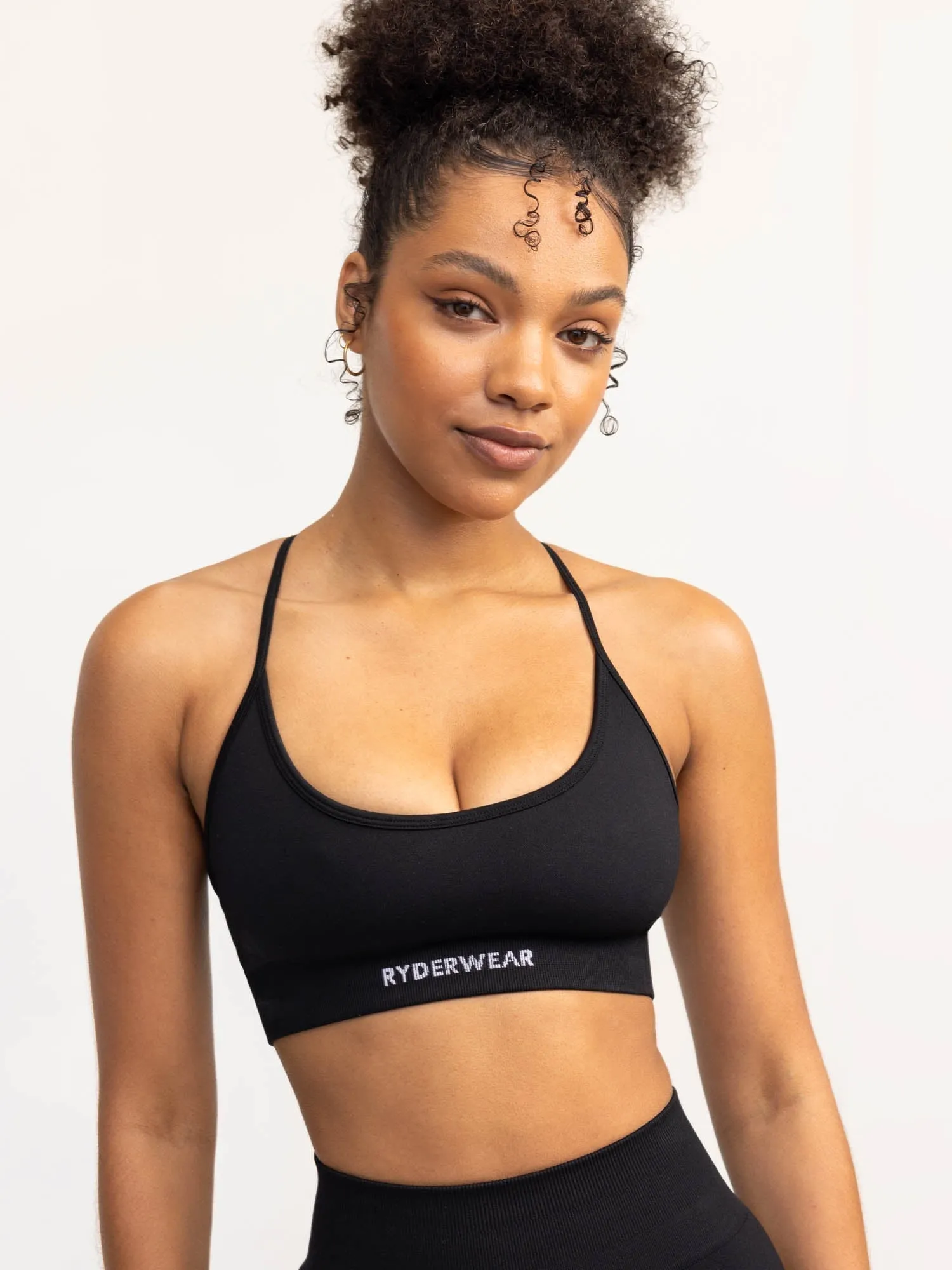 Non-Chafing Material coordinate with other items Lift 2.0 Seamless Sports Bra - Black