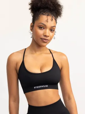 Non-Chafing Material coordinate with other items Lift 2.0 Seamless Sports Bra - Black