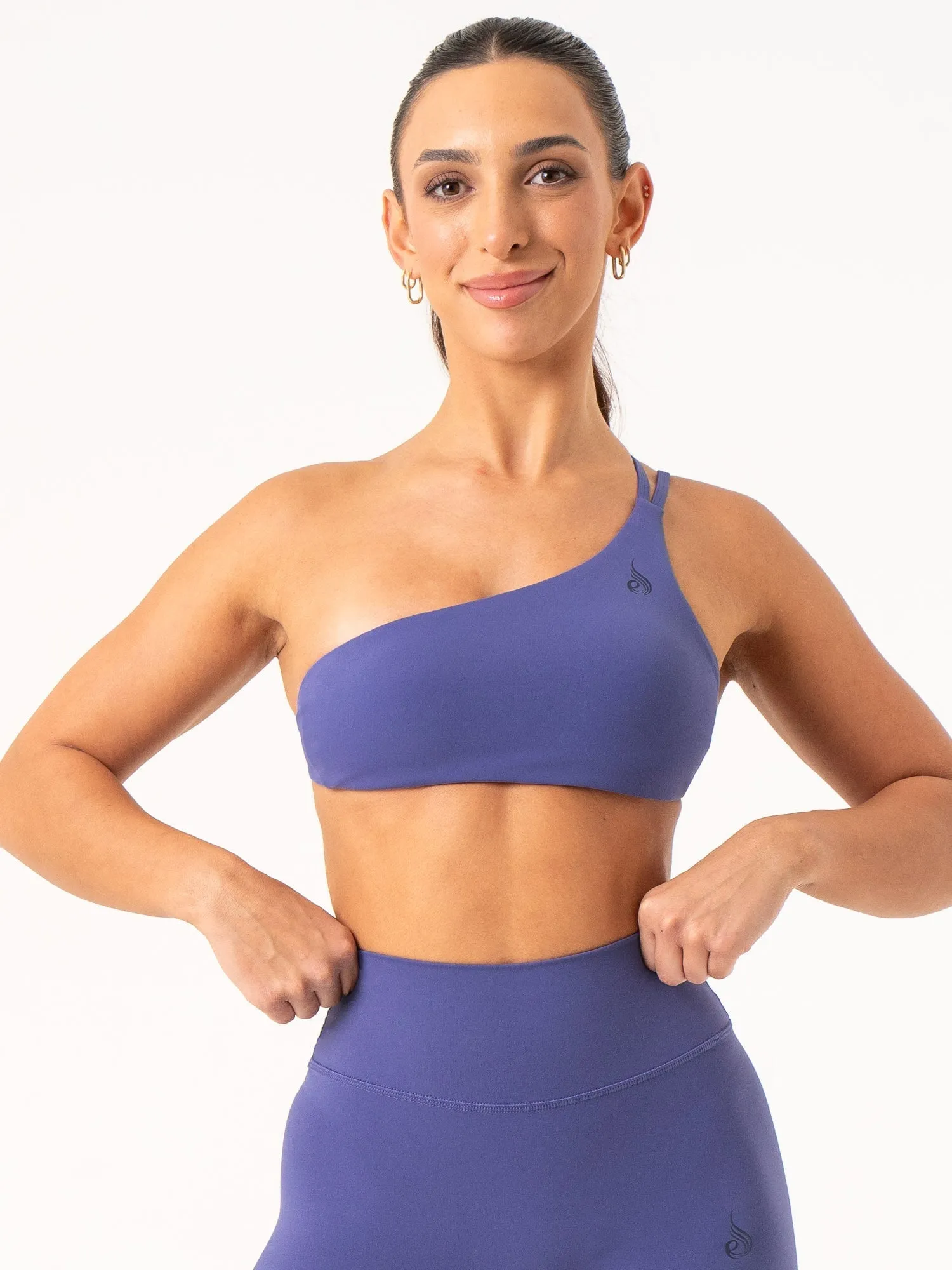 Multi Directional Support NKD One Shoulder Sports Bra - Indigo