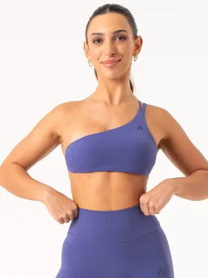 Multi Directional Support NKD One Shoulder Sports Bra - Indigo