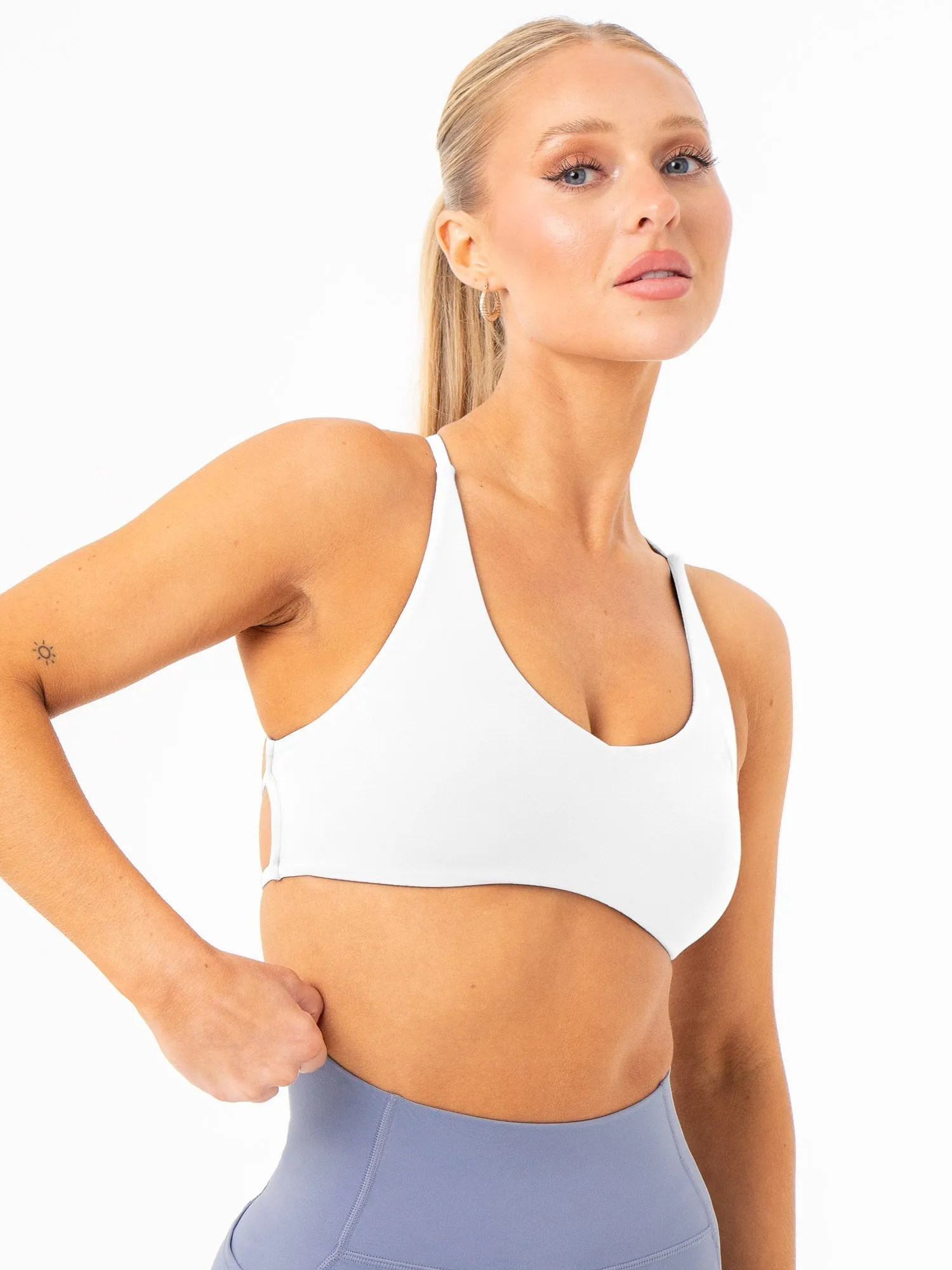 Cotton fitness wear NKD Embody Sports Crop - White