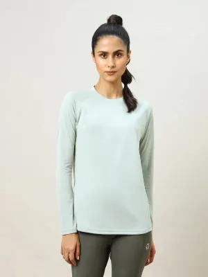 Women Solid Slim Fit Crew Neck T-shirt with TECHNO COOL  Summer Casual
