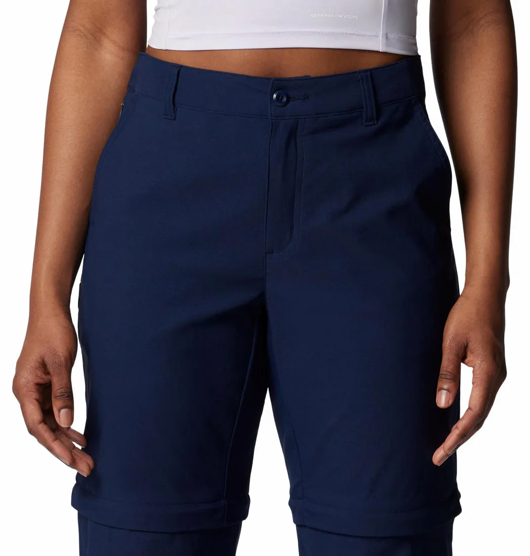 Columbia Women Blue Leslie Falls Convertible Pant Breathable mesh panel