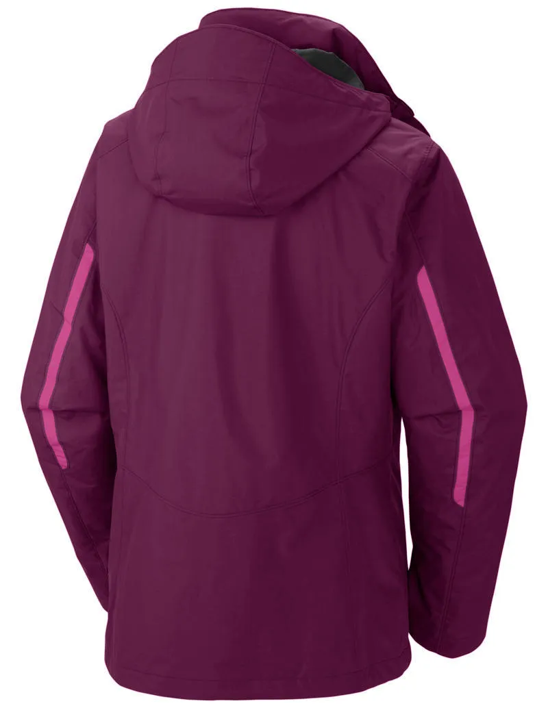 Columbia Women Purple Bugaboo Interchange Jacket Lightweight Wear