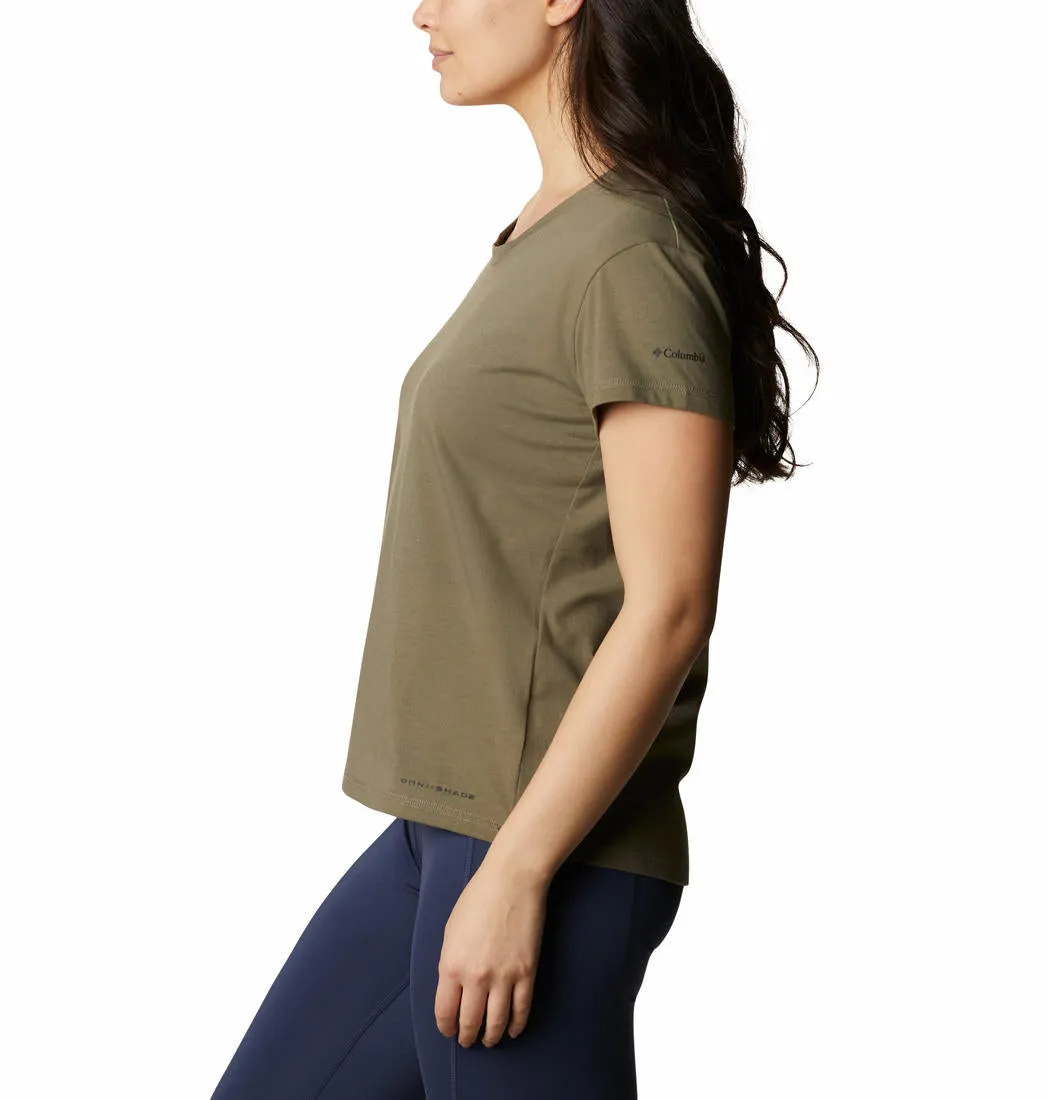 Weekend Style Columbia Women Green Sun Trek SS Tee