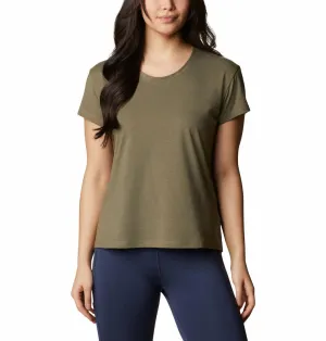 Columbia Women Green Sun Trek SS Tee Fashionable Wear Comfy Casual Wear