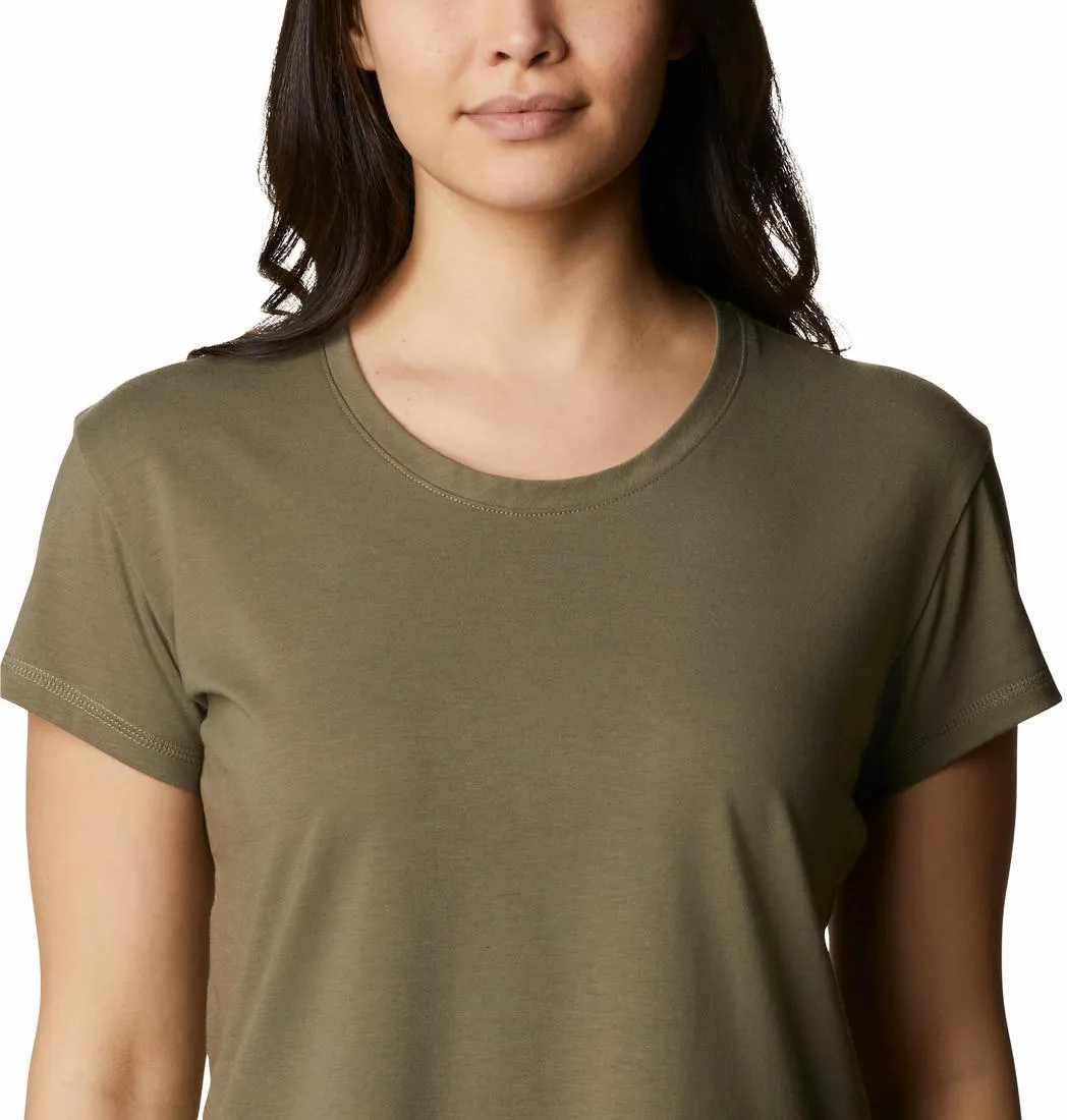 Columbia Women Green Sun Trek SS Tee Tagless Design perfect for all-day wear