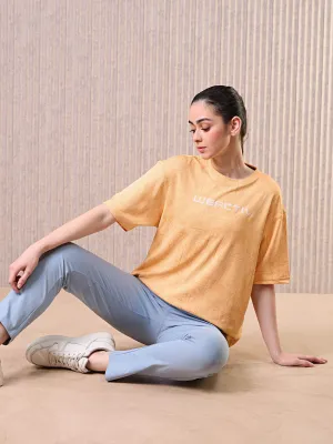 Beachwear Non Irritating Seams Women Jacquard Boxy Fit Round Neck T-shirt with DOUBLE COOL