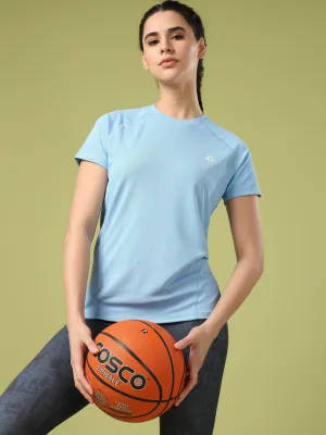 oversized but not shapeless Essential Casual Women Solid Slim Fit Crew Neck T-shirt with TECHNO COOL