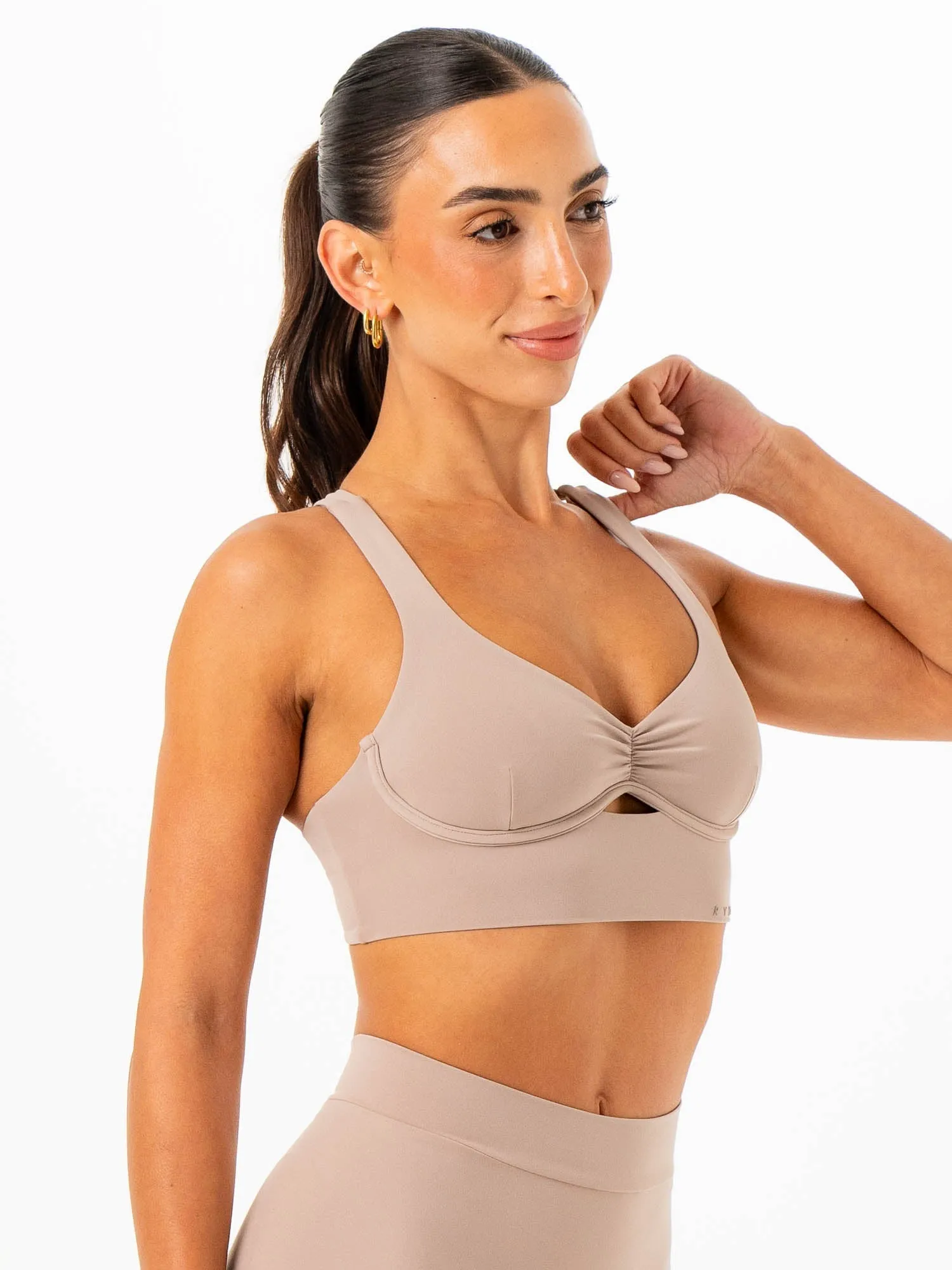 Durable Reinforced Edges Double stitching seams NKD Underwire Bra - Almond