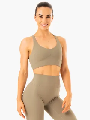 NKD Refine Sports Bra - Khaki Supportive Underwear supportive material