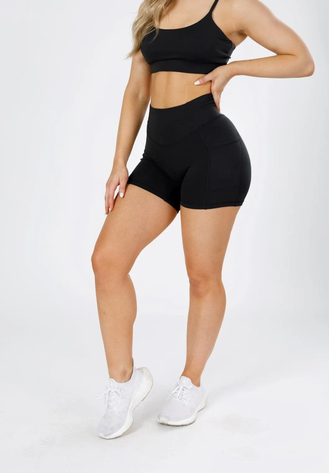 Reluna Original Sculptseam? Pocket Short Black day trip Snag Free Fabric Technology