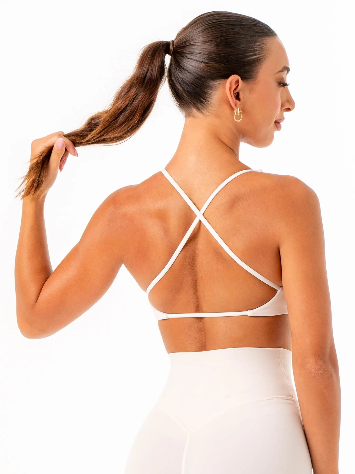 Multicolor fitness clothes Orange sports apparel NKD Twist Sports Bra - Off White