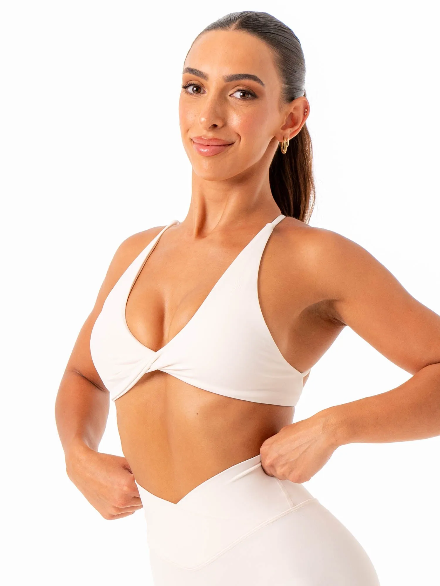 Low-quality Breathable NKD Twist Sports Bra - Off White