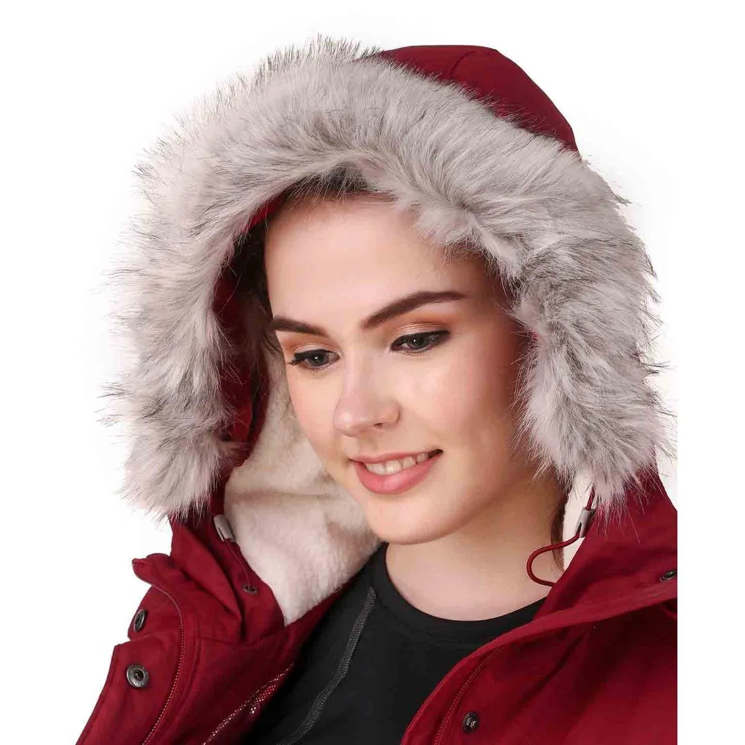 Columbia Women Red Suttle Mountain Long Insulated Jacket Evolve