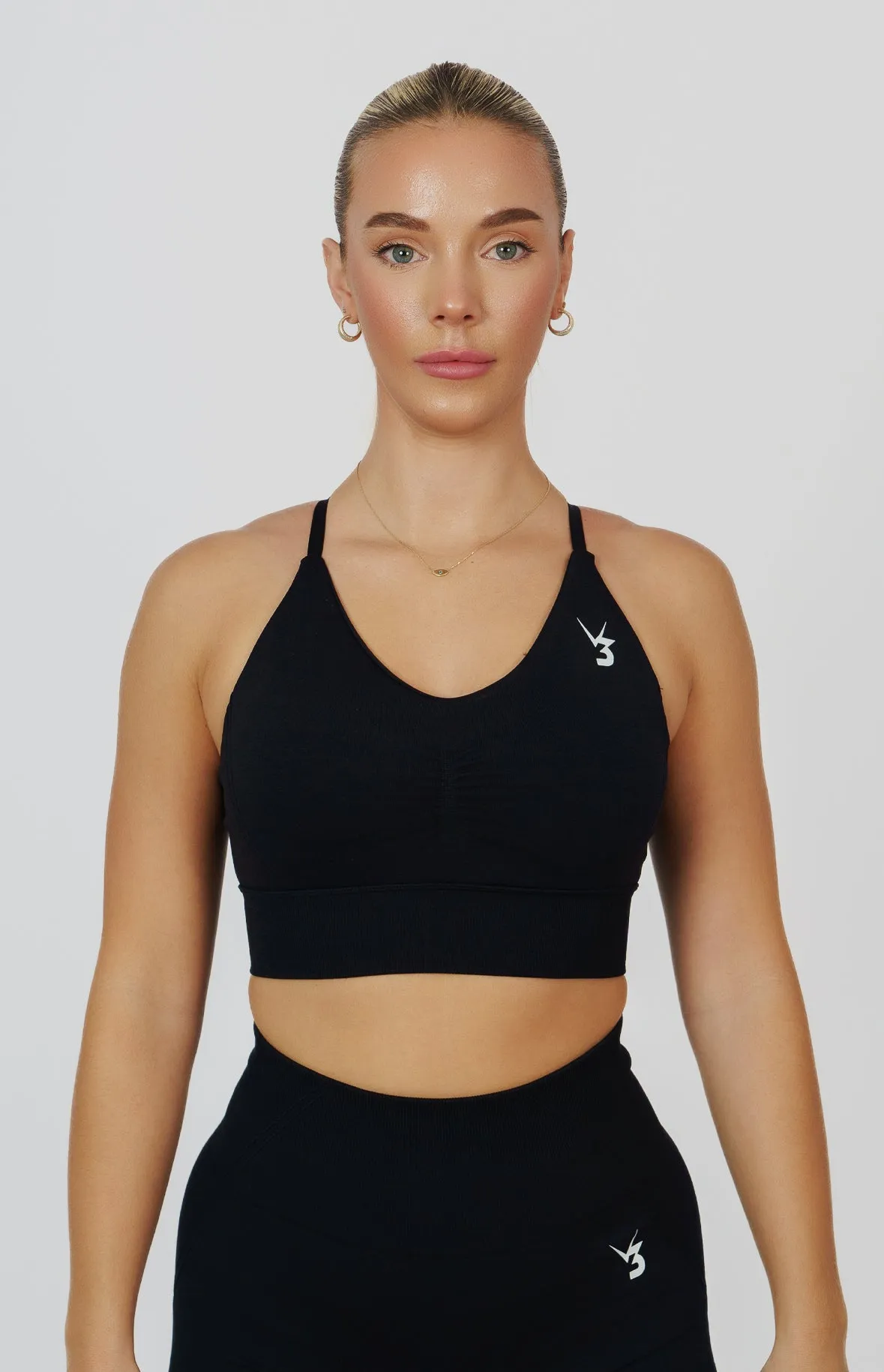 rigid Tempo Seamless Multi-Way Sports Bra - Black