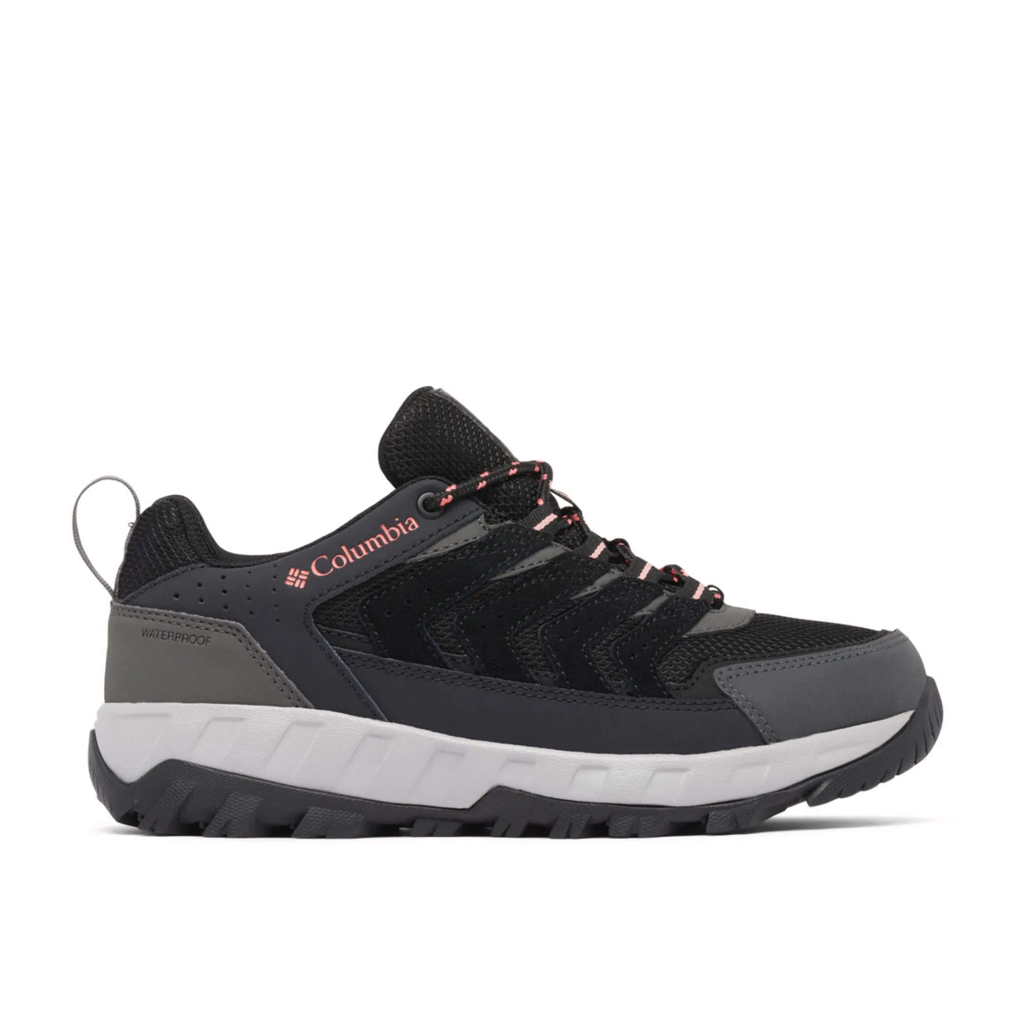 Columbia Women Black STRATA TRAIL LOW WP Rugged Grip Lace Up