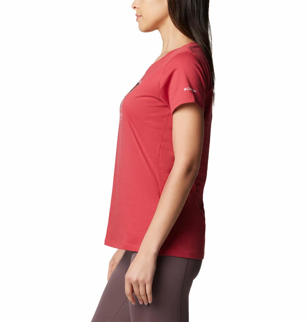 Columbia Women Red Daisy Days SS Graphic Tee slim fit