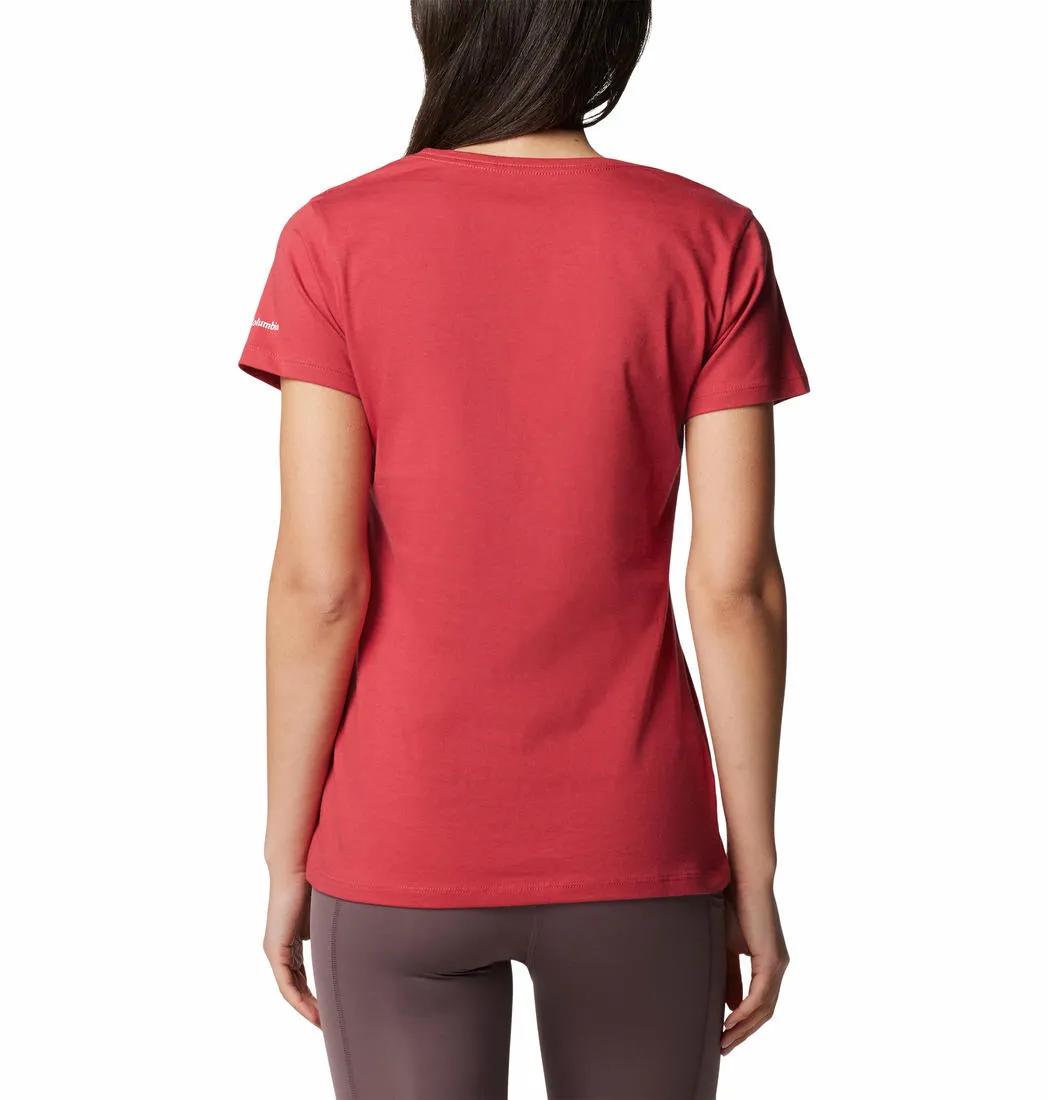 Soft and Stretchy Quick Comfort Fit Columbia Women Red Daisy Days SS Graphic Tee