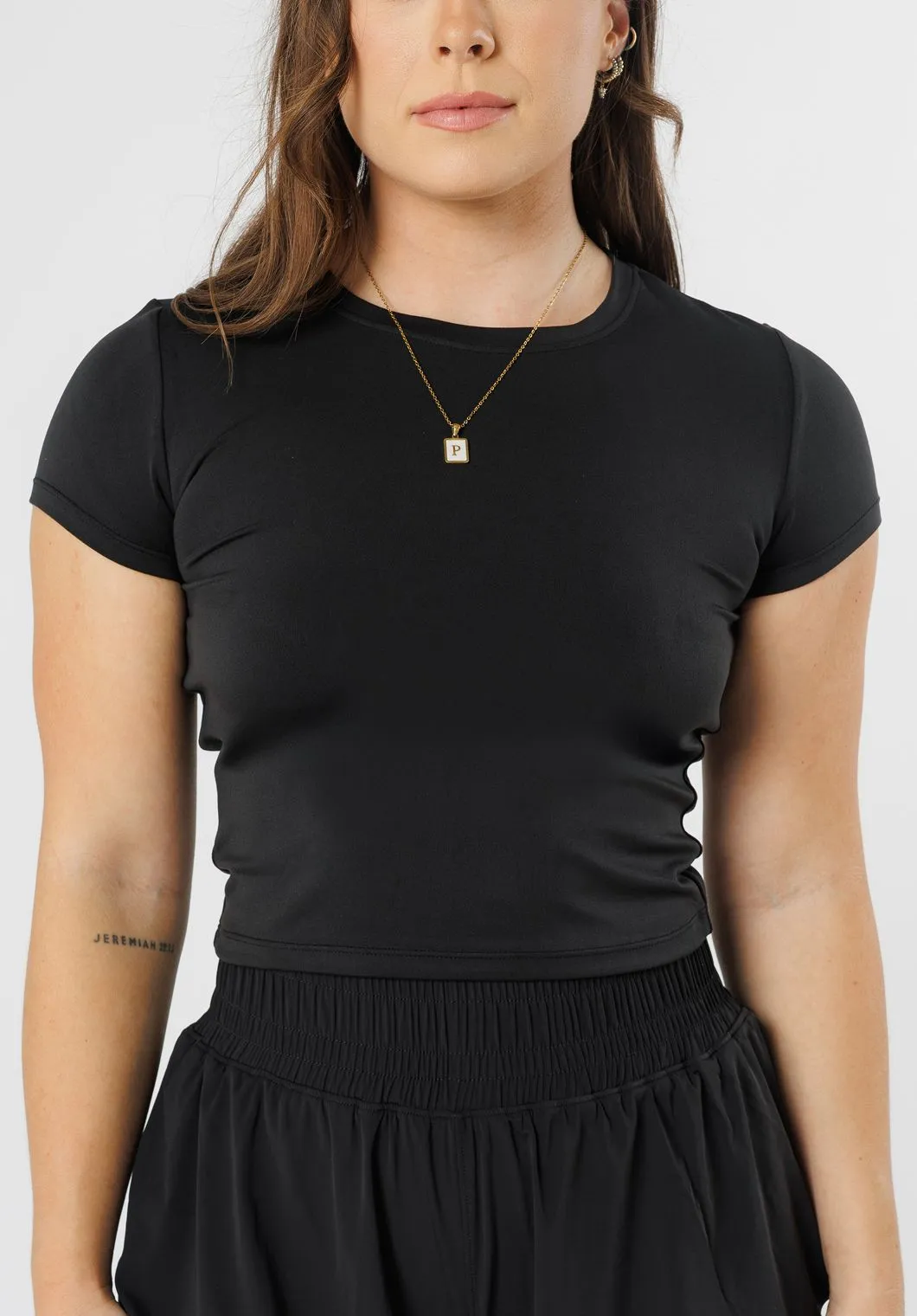 windproof Sleek Waistband Reluna? Short Sleeve Mid Black