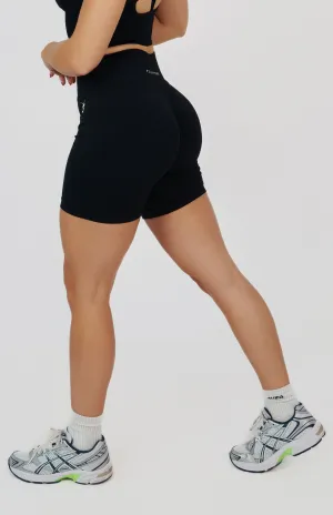 fade - resistant Roomy Fit Form Seamless Scrunch Shorts - Black