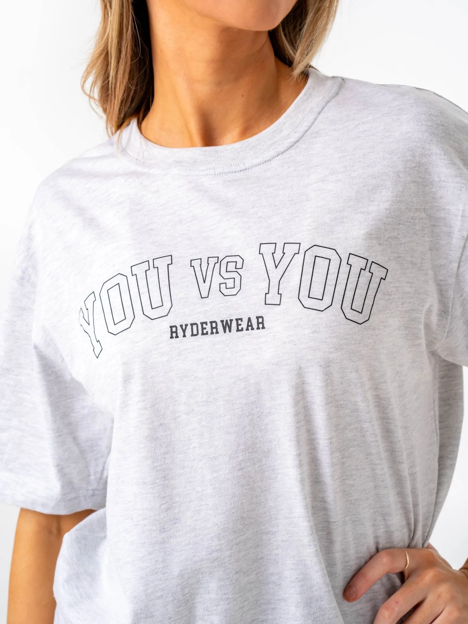 You vs You Oversized T-Shirt - Snow Marl Ethically Sourced Materials