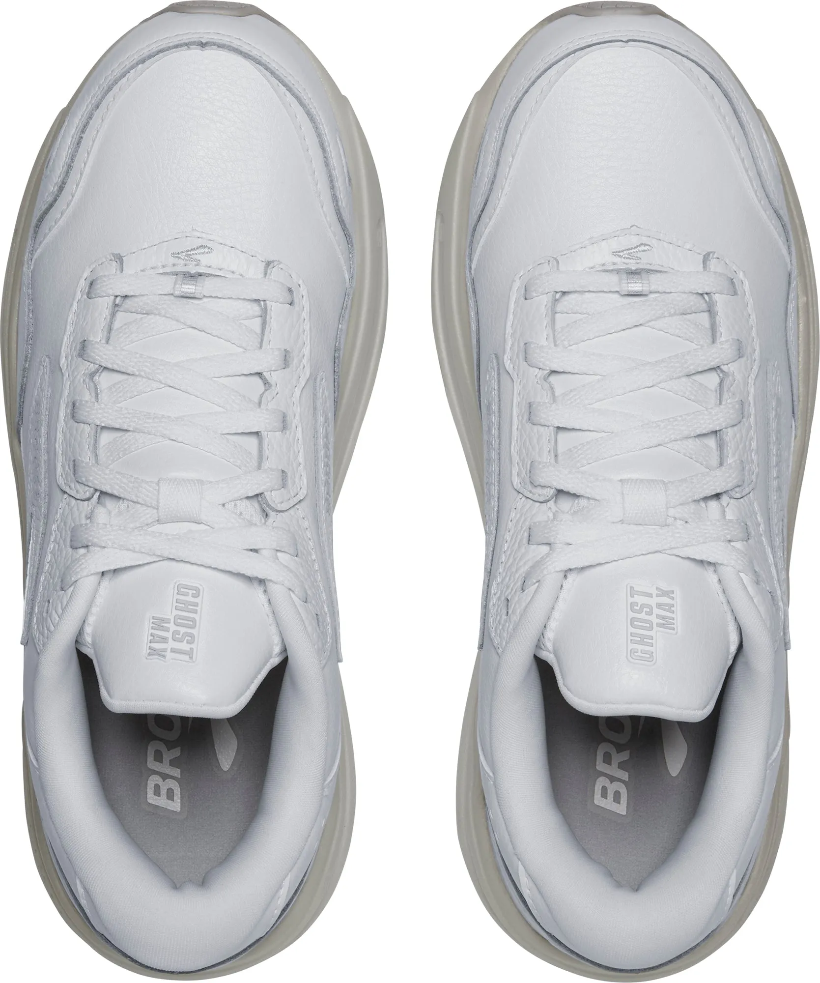 Brooks Ghost Max L Womens Walking Shoes - White All Comfort Thermal Insulation
