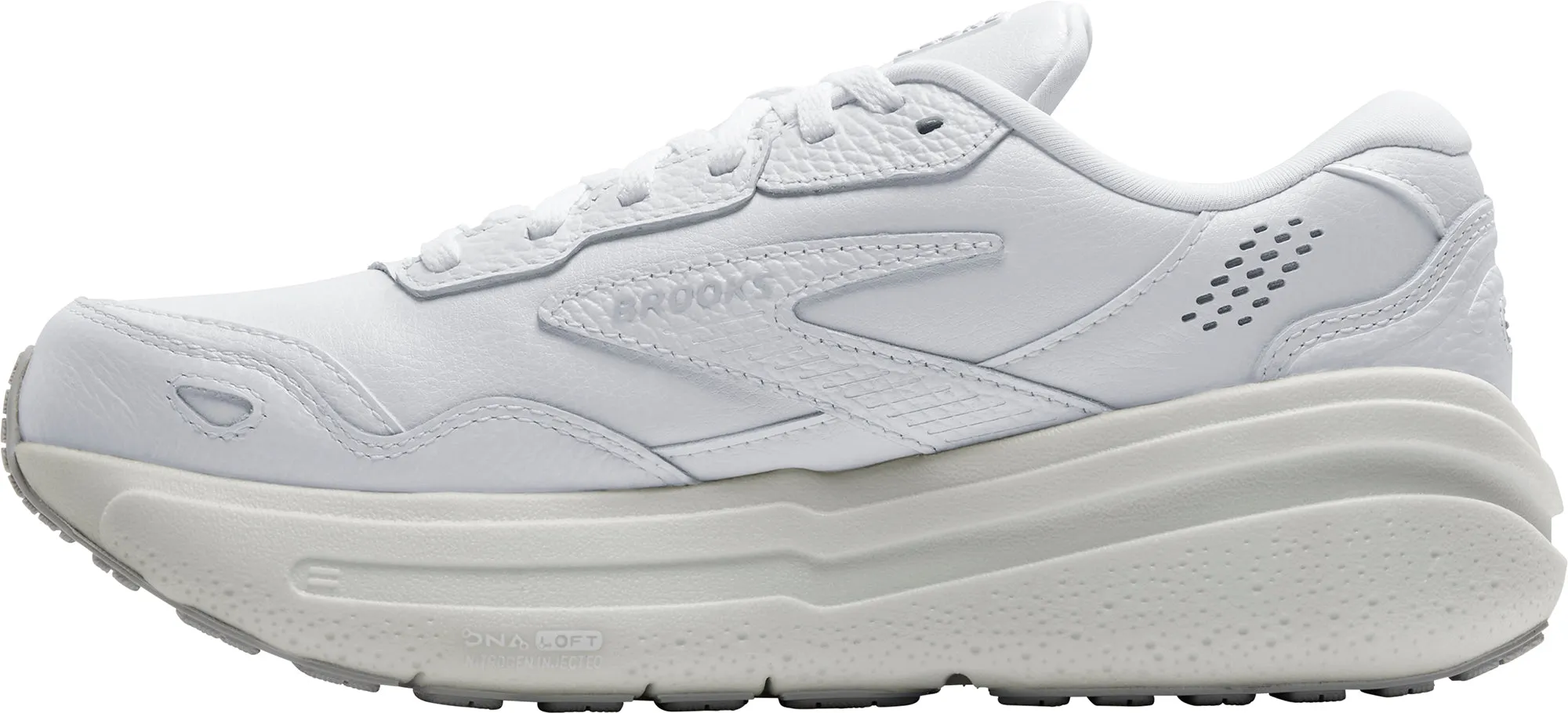 Brooks Ghost Max L Womens Walking Shoes - White Power Flow