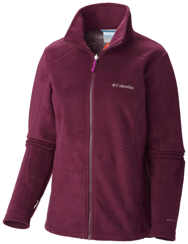 Columbia Women Purple Bugaboo Interchange Jacket Cherish Ventilated Back Panel