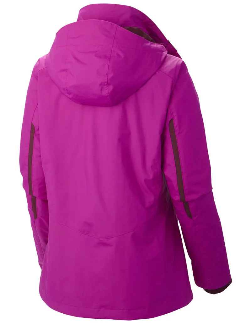 Columbia Women Purple Bugaboo Interchange Jacket Abrasion Resistant Panels Urban Detail