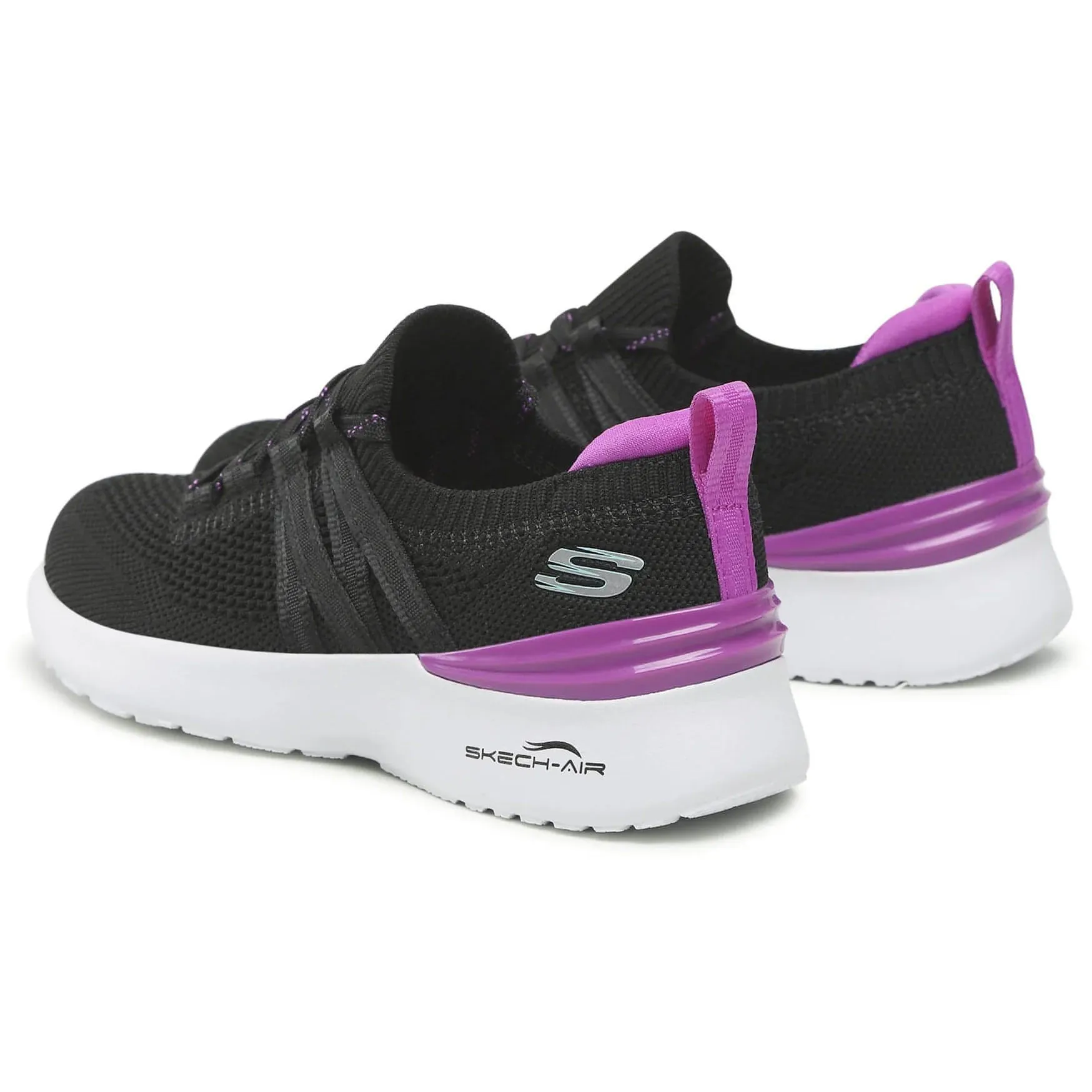 Skechers Skech-Air Dynamight Bright Cheer Womens Training Shoes - Black Road Long