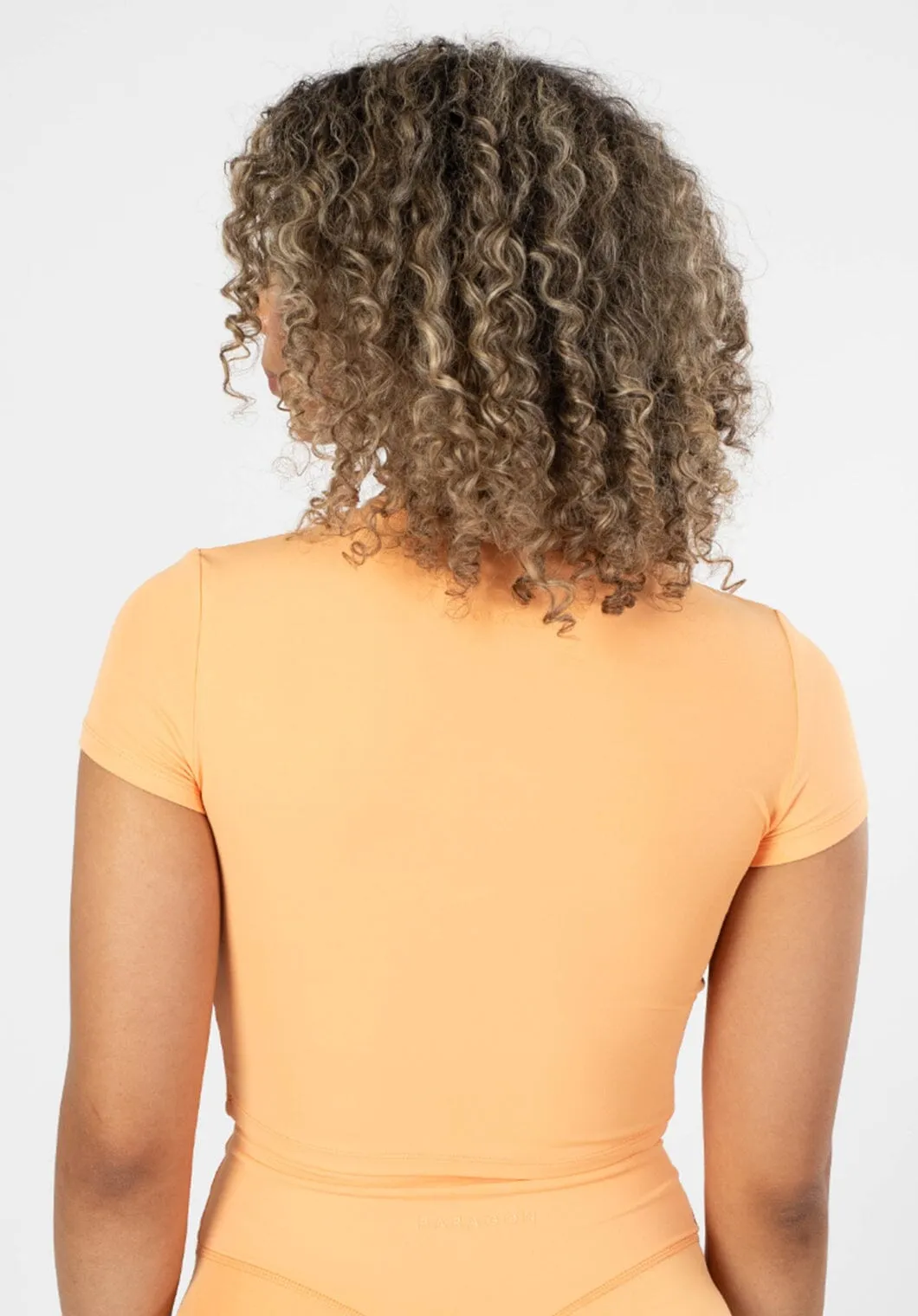 RecStretch Short Sleeve Crop Orangesicle Stylish and Fun