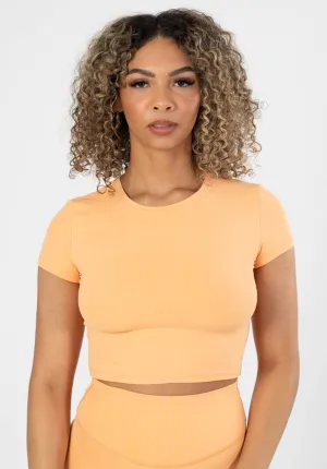 RecStretch Short Sleeve Crop Orangesicle Simple and Chic