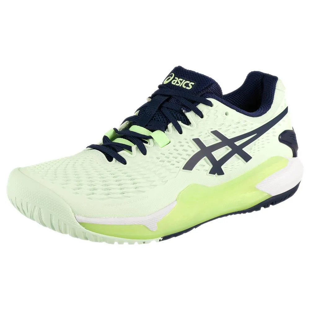 Asics Women's Gel-Resolution 9 - Pale Mint/Blue Expanse Vaporflow Ventilation Channels Energy return sole