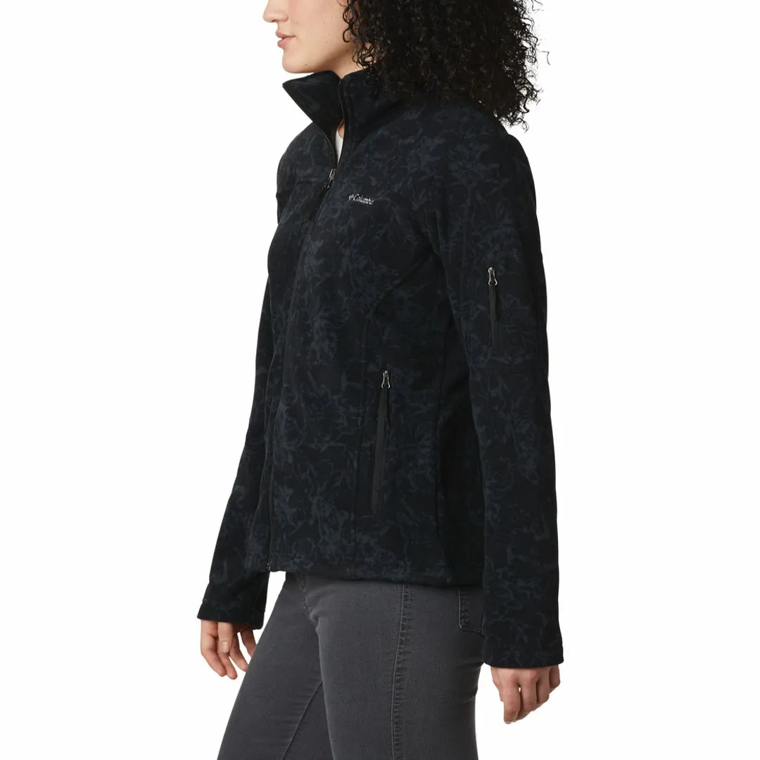 Columbia Women Black Fast Trek Printed Jkt variety Sports Jacket