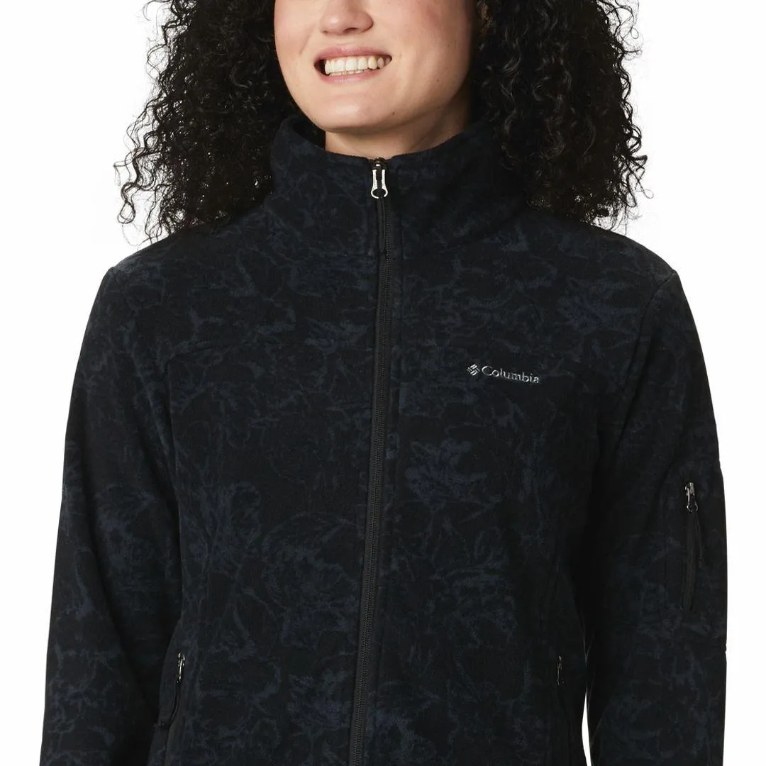 Columbia Women Black Fast Trek Printed Jkt Versatile Fit